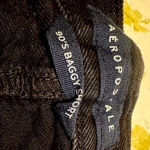 Aeropostale Black 90s Baggy Jean Shorts